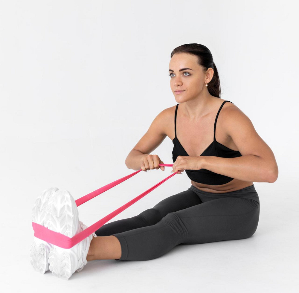 Еспандер петля гумка занять фітнесом пілатесом кросфітом реабілітації силових тренувань PS 4061 Pink 12 кг Київ - фото 10