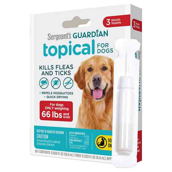 Sergeant’s Guardian Dogs СЕРЖАНТС ГАРДІАН краплі від бліх, кліщів, комарів для собак от 30кг, 6мл Київ