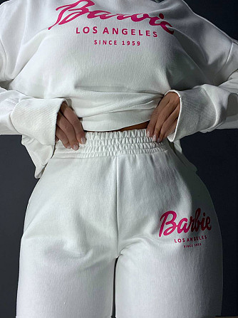 Костюм женский Quzen 485-485 Barbie оверсайз свитшот и брюки палаццо белый, белый, L Одесса - изображение 8
