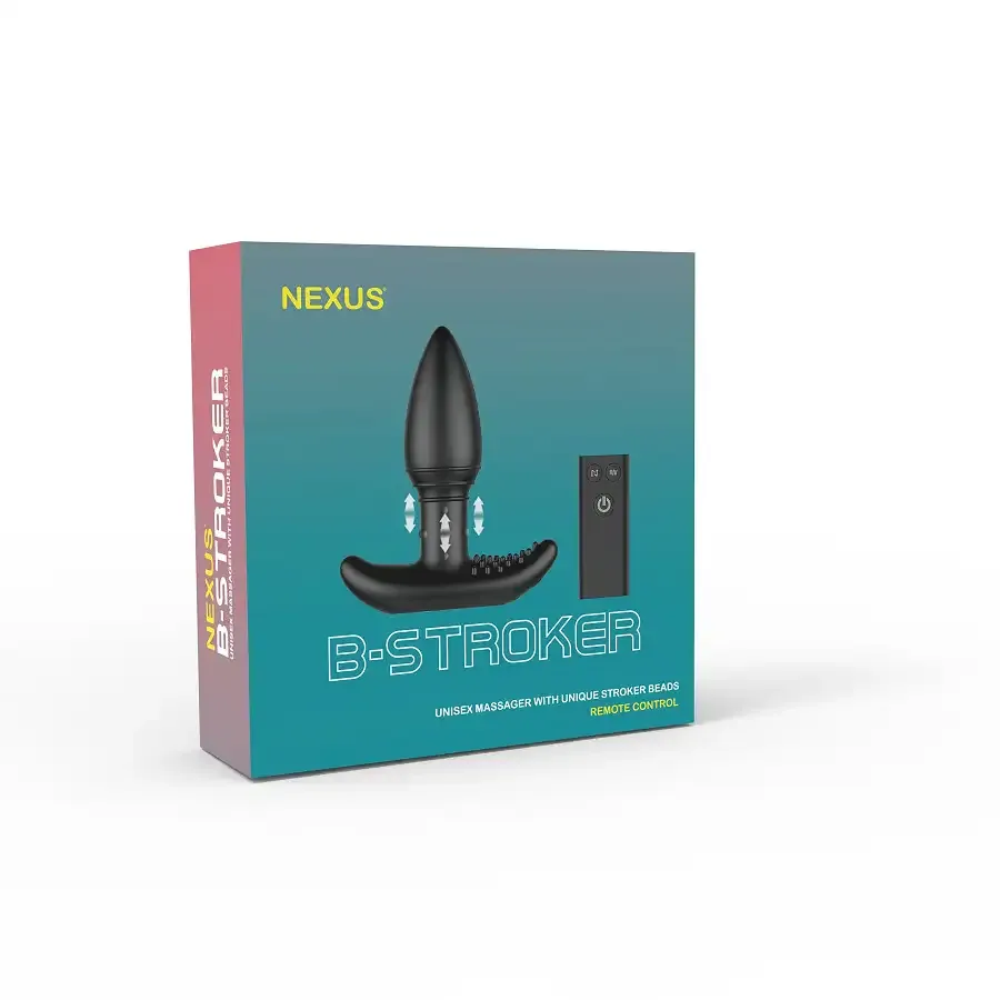 Анальна вібропробка Nexus B-stroker з масажними намистинами на ніжці з пультом Д/КУ Львів - фото 8