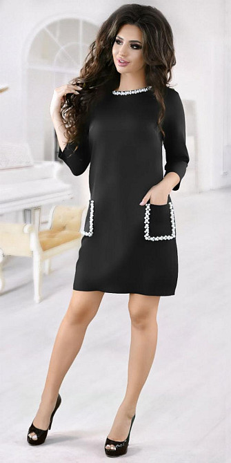 Свободное платье с жемчугом (44) Киев - изображение 2