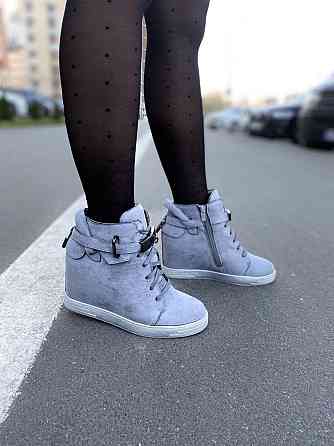 Снікерси жіночі Gofc сірі еко-замша 40р. (KLS-103-9) Коломыя