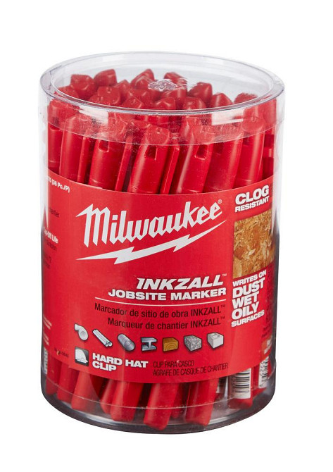 Маркер для будмайданчика InkZAll MILWAUKEE, тонкий, червоний Одеса - фото 3