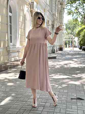 Летнее платье миди свободного кроя Ordinary 42-44, Капучино Киев