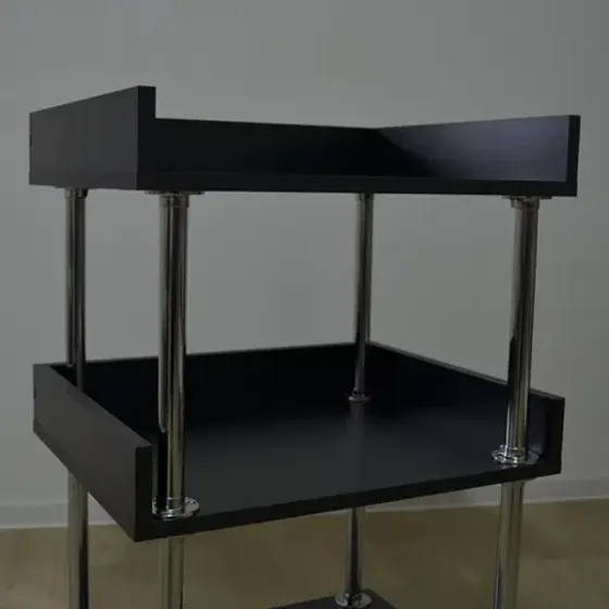 Тележка косметологическая UK-02 с бортиками Черный Киев