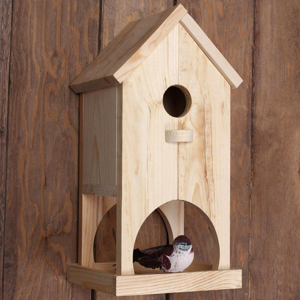 Кормушка со скворечником 