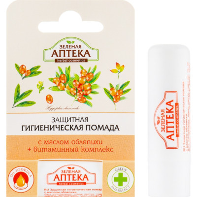 Бальзам для губ Зелена Аптека С маслом облепихи 3.6 г (8588006037357) Винница - изображение 1
