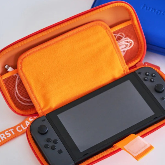 Сумка чехол для приставки Nintendo Switch кейс для консоли и аксессуаров Fungoofun на 1 отделение,оранжевая Каменец-Подольский