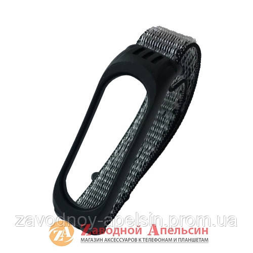 Ремешок нейлоновый Xiaomi Mi Band 3,4,5,6 grey Одеса - фото 1