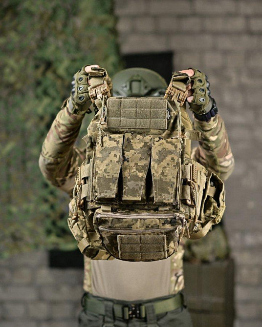 Плитоноска 4 точки скидання Attack PREMIUM піксель ДЛ6501 Одеса - фото 9