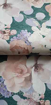 Шпалери вінілові на флізеліні гарячого тиснення Sintra Atmosphere квіти троянди рожеві беж бузок зелені 512258 Київ