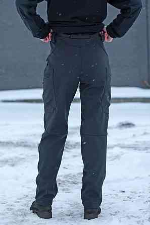 Жіночі тактичні штани Softshell на флісі 46, Чорний Київ