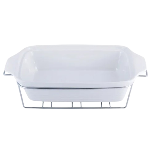 Марміт прямокутний 3л 38см кераміка скляна кришка + метал.підставка 6404 KAMILLE Житомир - изображение 3