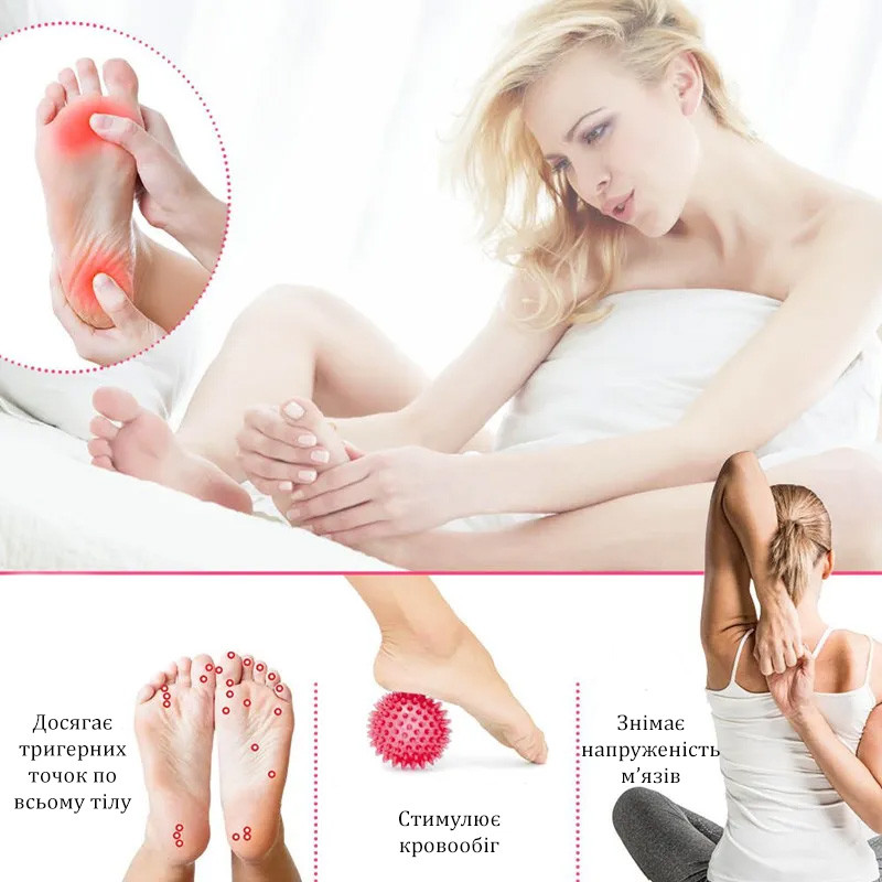 Масажний м'ячик EasyFit Goober з шипами фіолетовий Коломыя - изображение 2