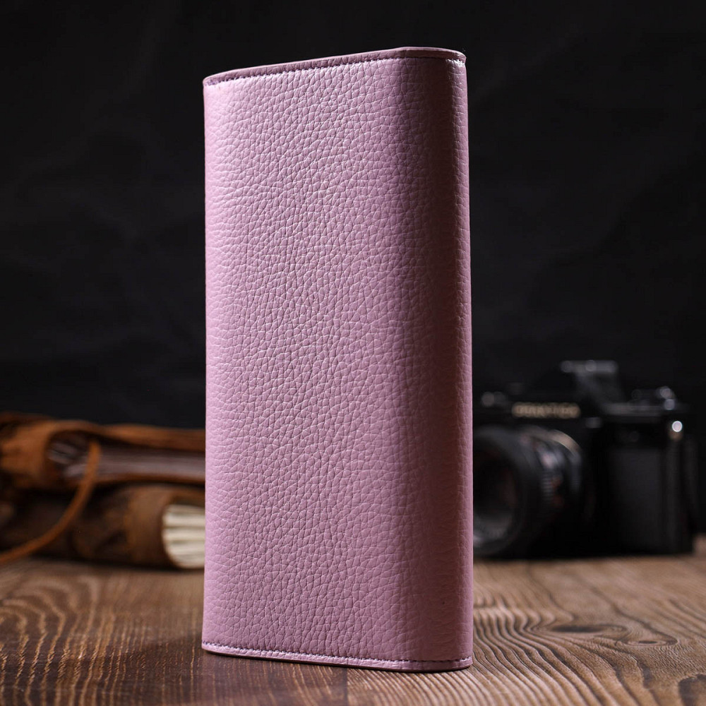 Стильный женский кошелек с монетницей на молнии из натуральной кожи Tony Bellucci 21964 Лиловый Киев - изображение 9