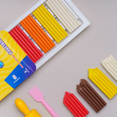 Пластилін Школярик Прямокутний 8 кольорів 184 г (303116002-UA) Вінниця - фото 4