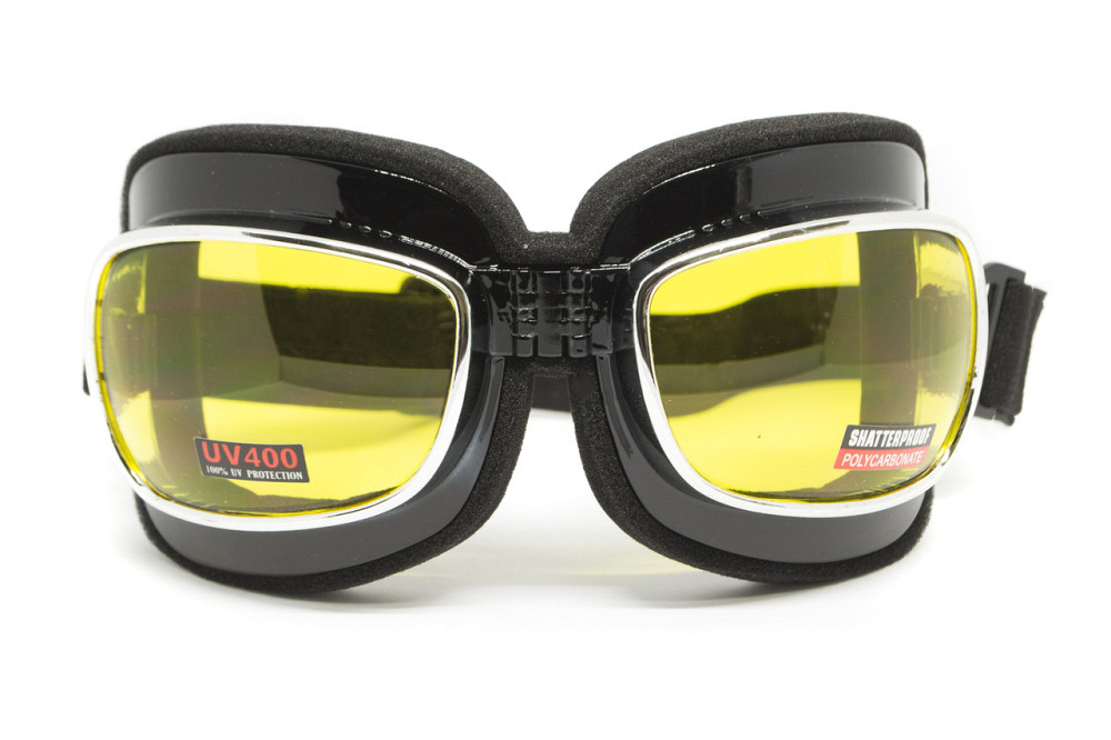 Окуляри захисні з ущільнювачем Global Vision Retro Joe (yellow) жовті Київ - фото 5