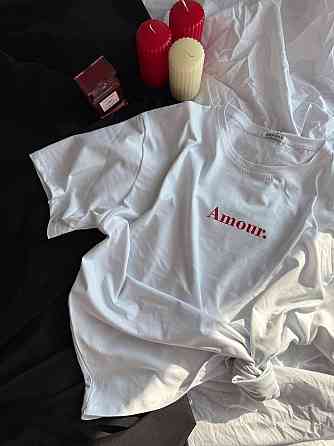 Женская базовая оверсайз футболка AMOUR из турецкого кулира Одесса