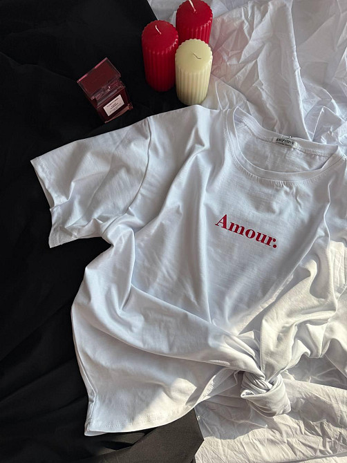 Женская базовая оверсайз футболка AMOUR из турецкого кулира Одесса - изображение 6