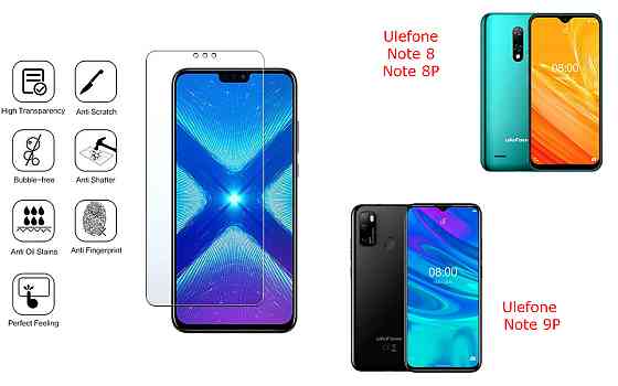 Защитное стекло NeoGlass для Ulefone Note 8, Note 8P, Note 9P – ультрапрозрачное и устойчивое Киев
