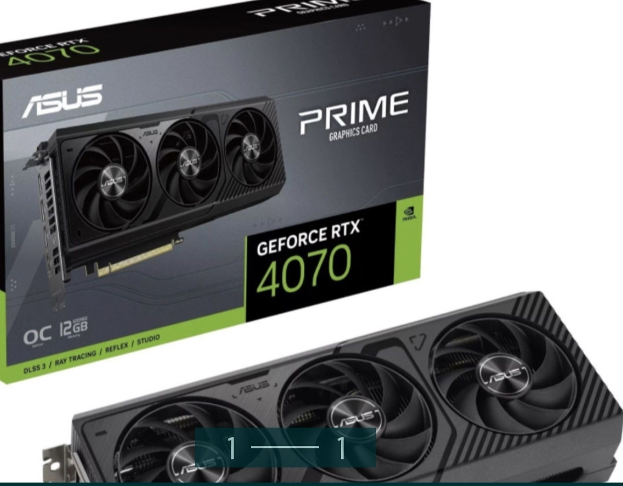 Відеокарта ASUS GeForce RTX4070 12Gb PRIME OC (PRIME-RTX4070-O12G), нова. Київ - фото 1