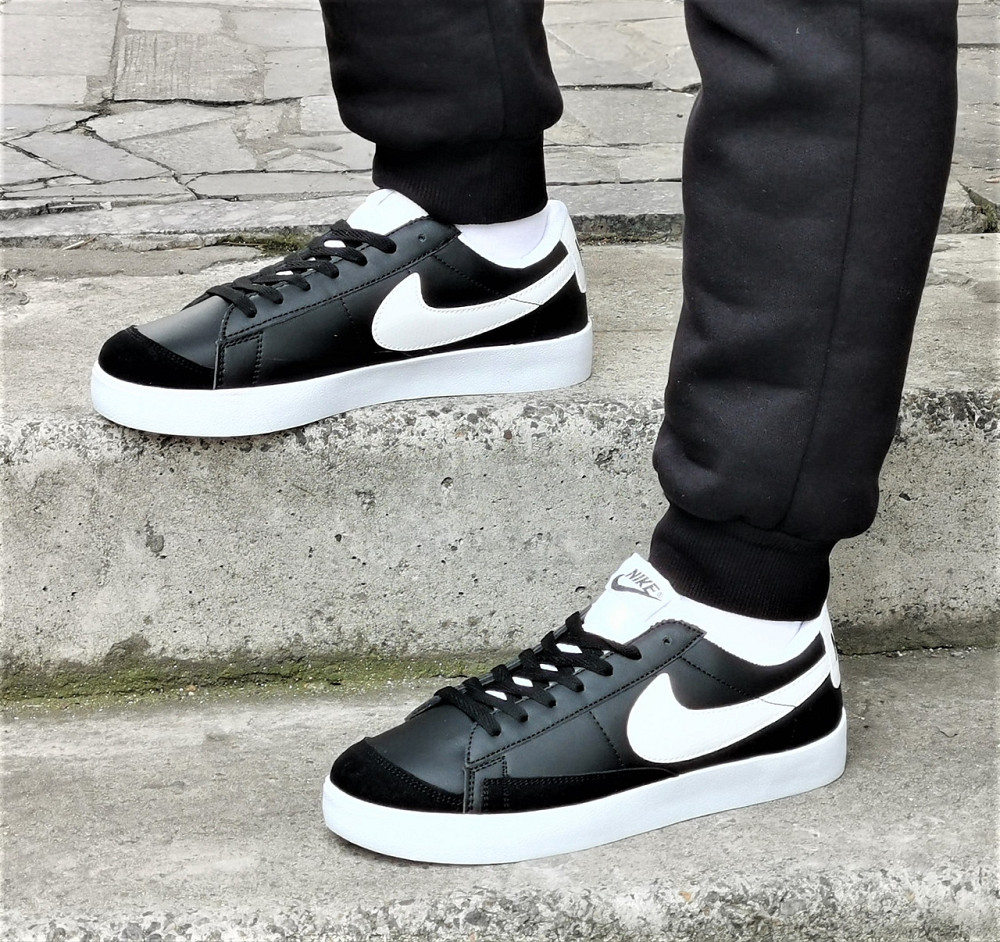 Кроссовки Nike Blazer Черные Мужские Белые Форсы Кожаные Найк (размеры: 41,42,43,44,45,46) Днепр - изображение 3