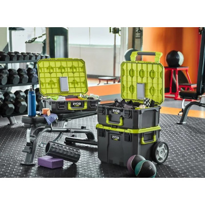 Ящик для інструментів Ryobi модульний Link RSL201, на коліщатках, телескопічне руків'я, 39х57х49.5см, пластик (5132006074) Вінниця - фото 10