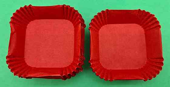 Тартолетка для кексів"Квадратна червона"(58,5*58,5*21,5) (100шт)/К-58,5/ (1 уп.) Харків