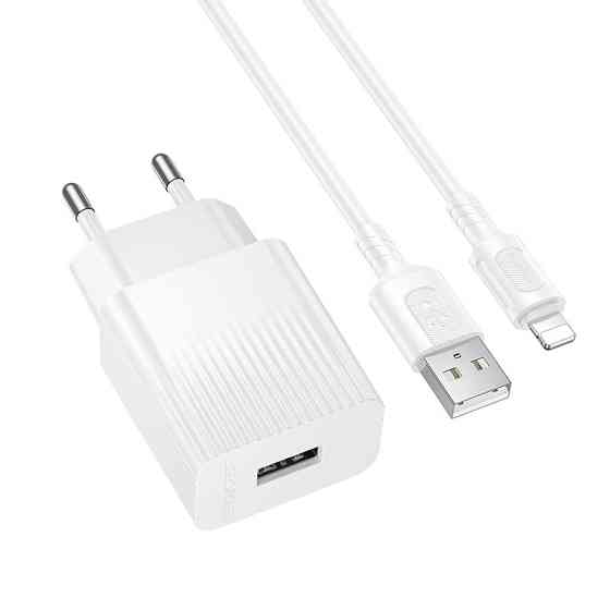 Мережевий зарядний пристрій BOROFONE BAS71A Source single-port charger set(iP) White Одеса