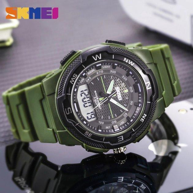 Мужские спортивные часы Skmei 1454 Зеленый Винница - изображение 5