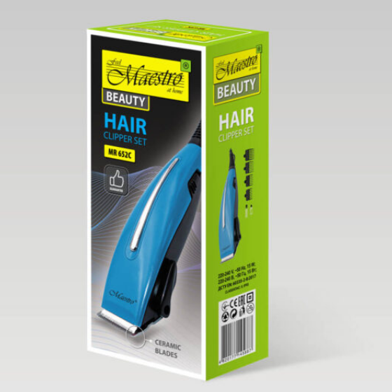 Машинка для стрижки червона MR-652C-RED Maestro Житомир