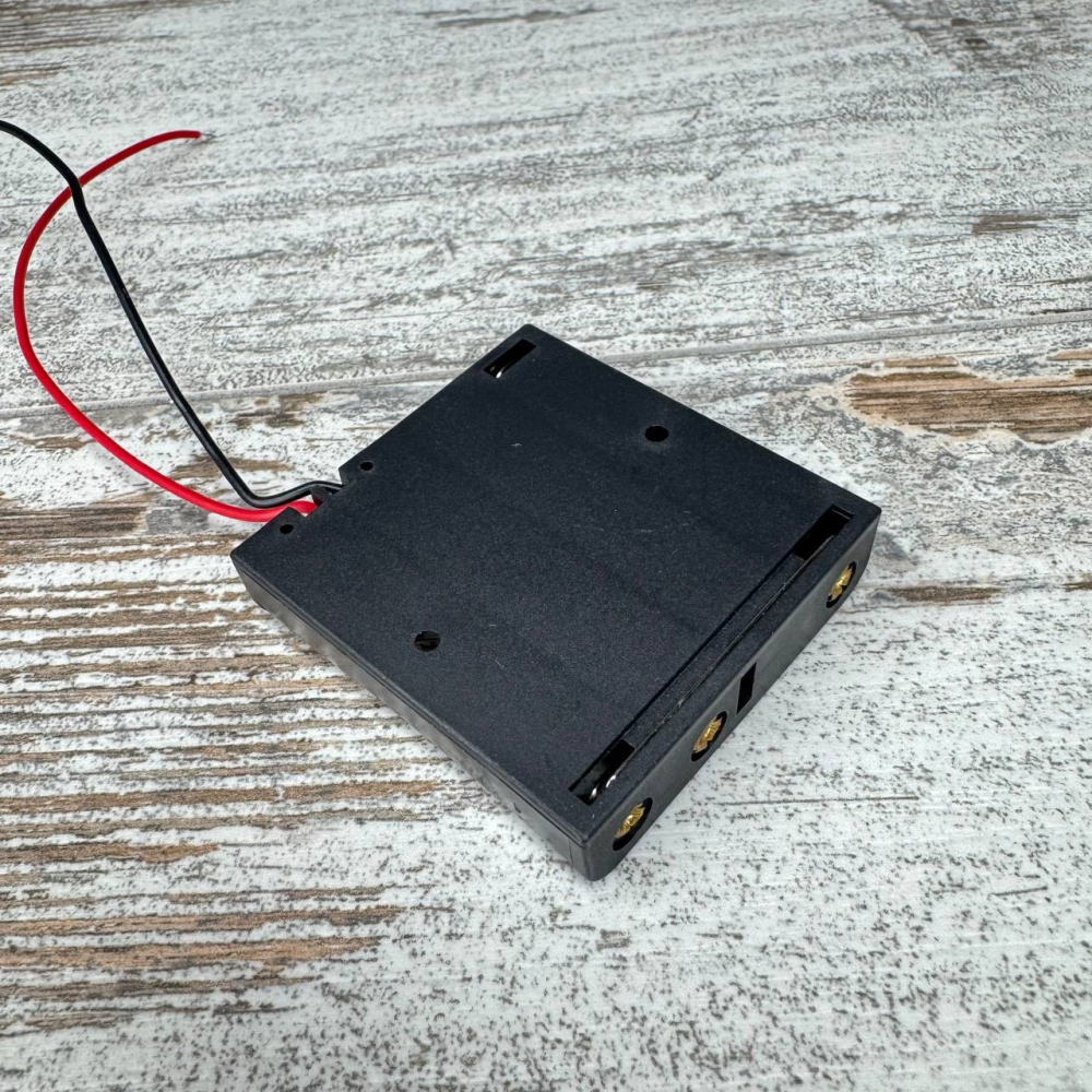 Бокс для батареек 4×AAA 6В с проводами, держатель аккумуляторов для Arduino, DIY, электронных модулей Киев - изображение 5