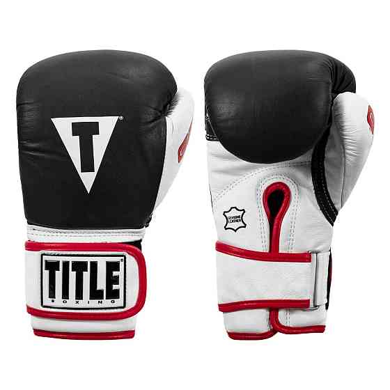 Боксерські рукавиці TITLE Boxing Gel World Black L 14oz (бинти 4м. в комплекті) Каменское