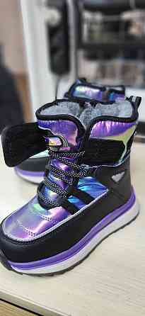 Детские зимние дутики термо сиреневые для девочек 27,28,29 Николаев