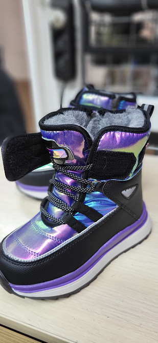 Детские зимние дутики термо сиреневые для девочек 27,28,29 Николаев - изображение 3