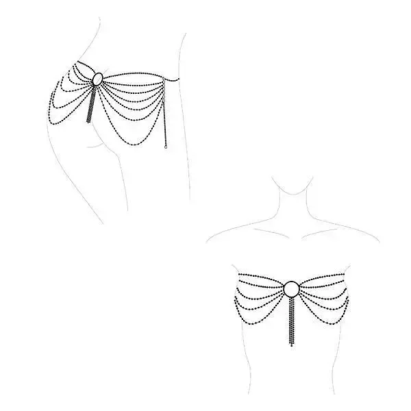 Ланцюжок трусики або ліф Bijoux Indiscrets Magnifique Waist Chain - silver, прикраса на тіло Львів - фото 6