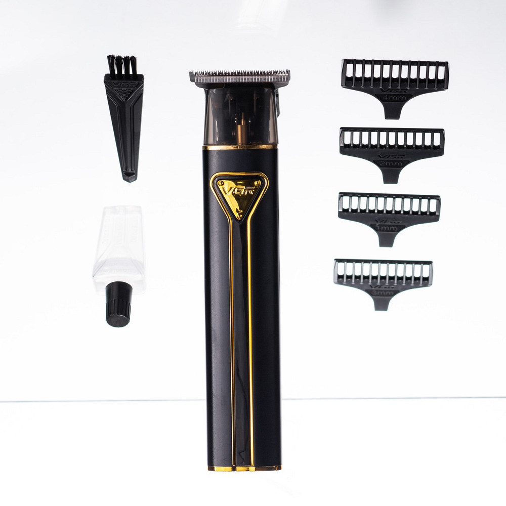 VGR Тример для стрижки волосся акумуляторний 4 насадки Чорний VGR V-009 Коломыя - изображение 9