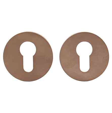 Дверна накладка під циліндр M&T Up/Down 095746 d54mm TIN-B титан/коричневий матовий Київ