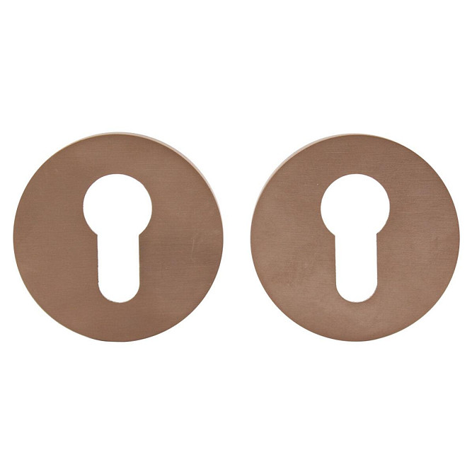 Дверная накладка под цилиндр M&T Up/Down 095746 d54mm TIN-B титан/коричневый матовый Киев - изображение 1