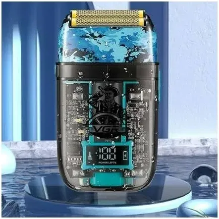 Акумуляторна електробритва VGR V-352 для чоловіків, сіткова система, IPX5, LED-дисплей, 120 хв автономії Одеса - фото 3