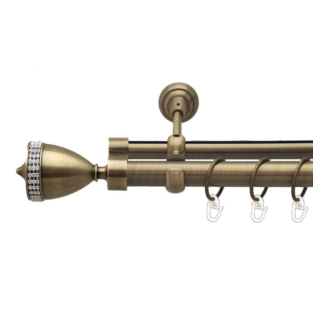 Карниз Orvit Етернія металевий дворядний опозитний гладка \ профільна труба кільце металеве Антик 25\19 мм 200 Львов - изображение 1