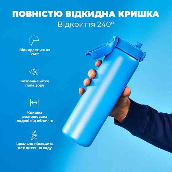 Пляшка для води металева вакуумна ION8 920 мл. Vacuum Insulated, Blue Каменское