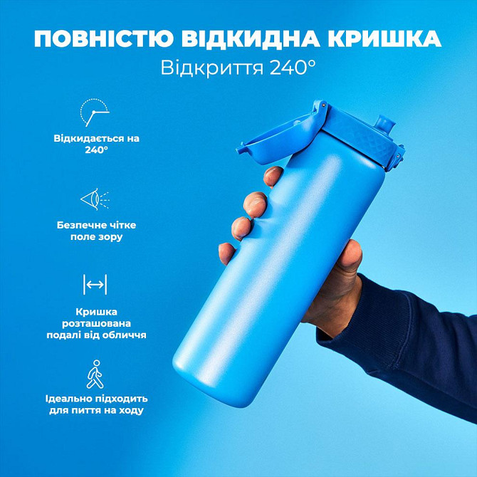 Пляшка для води металева вакуумна ION8 920 мл. Vacuum Insulated, Blue Каменское - изображение 3