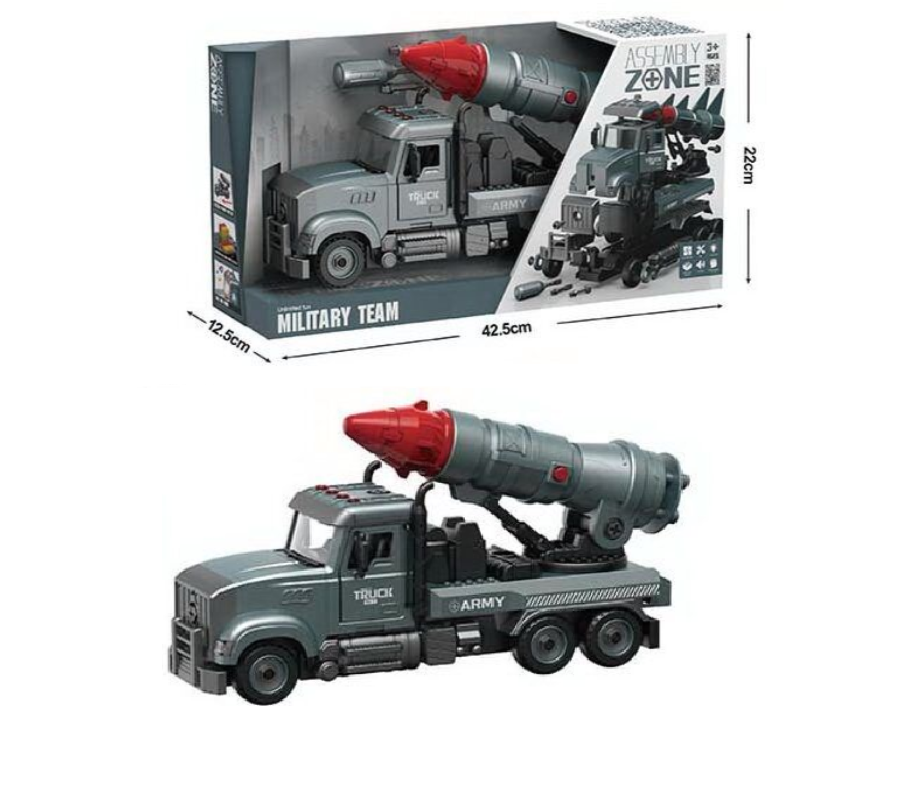 Машина-конструктор Військова спецтехніка з викруткою світло звук інерція стріляє снарядами Вид 2 (YW 9093 A) Чернігів - фото 1