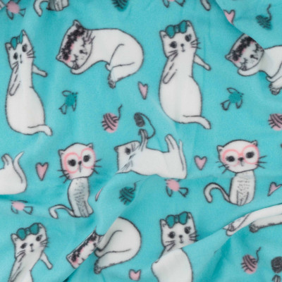 Плед Ardesto Fleece 100% полиэстер, котики, голубой 130х160 см (ART0726PB) Винница - изображение 4