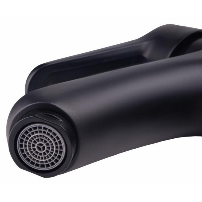 Змішувач Lidz Nicole 001F (k35) LDNIC001FBLA35178 для раковини одноважільний, низький, цинк, Black Харків - фото 4
