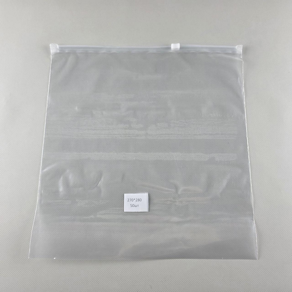 Пакет із замком слайдером (бігунком) 27х28/50 мкм (50 шт.) (1 пачка) Харків - фото 1