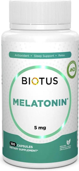 Мелатонин для улучшения сна Biotus Melatonin 5 мг 100 капс Киев - изображение 1
