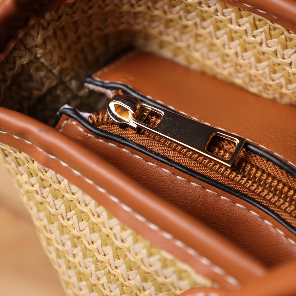 Містка жіноча сумка на літо з якісного текстилю Vintage sale_15137 Коричневий Київ - фото 9