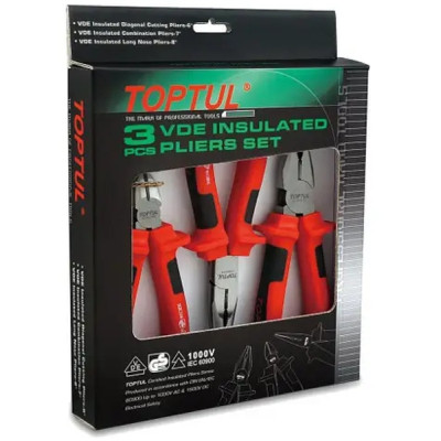 Набір інструментів Toptul діелектричні 1000V набір 3од. (GAAE0301) Вінниця - фото 1